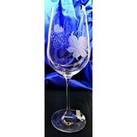 LsG-Crystal Skleničky na víno červené ručně broušené ryté dekor Víno Viola-261...