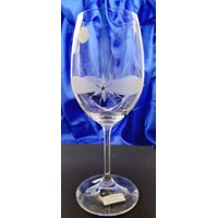 Lsg-Crystal Sklenice skleničky broušené na červené/ bílé víno s kamínky SWAROVSKI dekor Kanta SK-s462 350 ml 2 Ks.