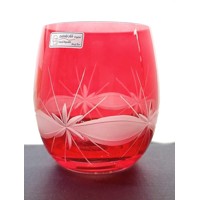 LsG-Crystal Skleničky červené na pivo/ vodu/ červené víno broušené dekor Kanta  SK-s470 300 ml 6 Ks.