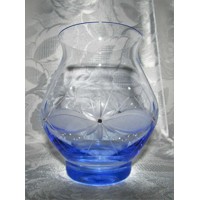 LsG-Crystal Váza modrá skleněná 6 x krystal Swar...