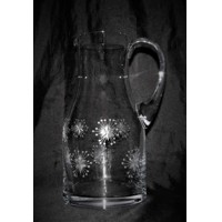 LsG-Crystal sklo Džbán na vodu/ pivo/ víno broušený/ rytý dekor Vločka KR-741 ...