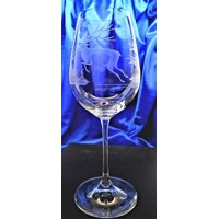 LsG Crystal Skleničky na bílé víno ručně broušené dekor Jelen Viola-883 350 ml...