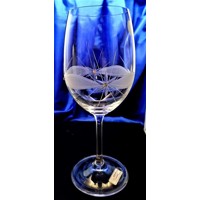 LsG-Crystal Skleničky SWAROVSKI na bílé víno ručně broušené dekor Kanta dárkov...