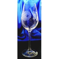 LsG-Crystal Skleničky na bílé/ červené víno ručně broušené ryté dekor Růže dárkové balení satén Viola-5638 350ml 2 ks.