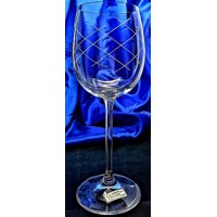 LsG-Crystal Skleničky na bílé víno přátelská souprava ručně ryté broušené dekor Galaxie dárkové balení Erika-96382 260 ml 2 Ks.