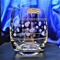 LsG-Crystal Sklenice na vodu víceúčelové sklo ručně broušené ryté dekor Pointille  dárkové balení satén Lara-3014 300ml 6 Ks.
