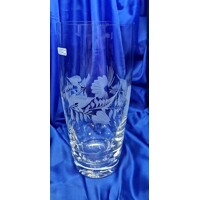 LsG-Crystal Váza skleněná ručně rytá broušená dekor Šípek WA-2968 200 x 115 mm...