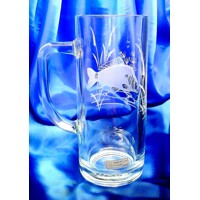 LsG Crystal Sklenice na pivo půllitr ryba Kapr ručně ryté broušené okrasné balení Strauss 9861 650ml 1 Ks.
