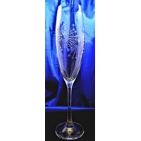 Sektkelch Glas Champagnergläser Hand geschliffen Muster Lőwenzahn SK-037 230ml 4 Stück.