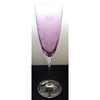 LsG Crystal Skleničky na šampus fialové ručně broušené dekor Víno originál balení J-2815 220ml 2 Ks.