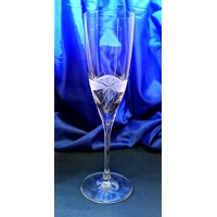 Sektkelch Champagner Glas Hand geschliffen Alt Gravur Weinlaub Kate 1044 220ml 6 Stück.