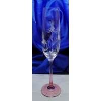 Champagner Glas Sektgläser Bunter Mix Hand geschliffen Muster Distel Mix2944 190ml 6 Stück.