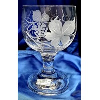 LsG Crystal Sklenice pohár Říman na víno víceúčelové sklo ručně ryté dekor Víno Ita-8891 420ml 6 Ks.