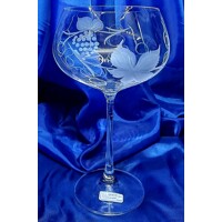 LsG Crystal Sklenice na kotejly šampus Martini dekor Víno dárkové balení satén K-5000 208 x 120mm 500ml 2 Ks.