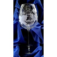 LsG-Crystal Sklenice číše na červené víno Aperol Burgunder ručně broušené ryté bohatě zdobené dekor Víno 4872 610ml 4 Ks.