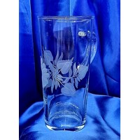 LsG-Crysta Sklenice na kávu čaj sklo borosilikát 300 °C s motivem šípků ručně broušené hh