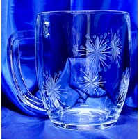 LsG-Crystal Půllitr na pivo vánoční se jménem ručně broušené ryté dekor Vločka ozdobné balení Turbo-02026 cejch 500ml 1 ks