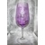 LsG-Crystal Jubilejní číše výroční sklenička broušená barva lila dekor Kytička J-401 600 ml 1 Ks.