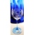 LsG-Crystal Skleničky se světle modrou nohou na bílé červené víno ručně broušené ryté dekor Růže Ella-9434 350ml 6 ks.